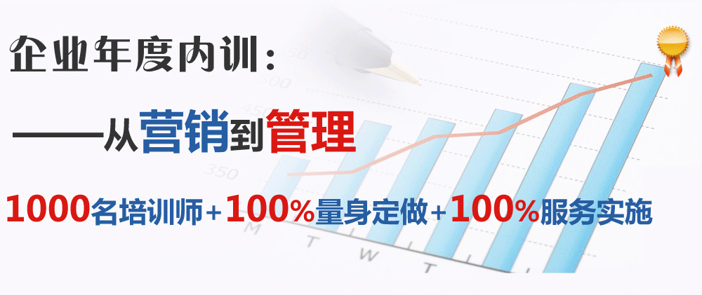 企業(yè)年度內(nèi)訓(xùn)：從營銷到管理。1000名培訓(xùn)師+100%量身定做+100%服務(wù)實施。