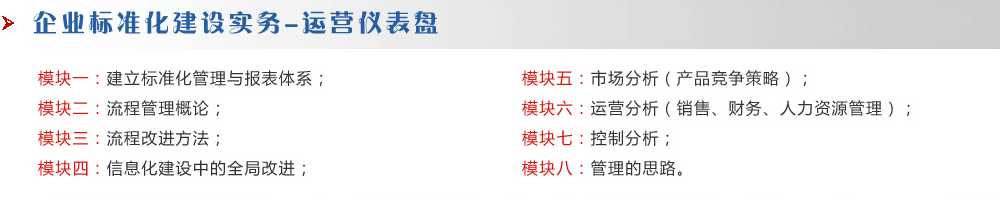 企業(yè)標(biāo)準(zhǔn)化建設(shè)實(shí)務(wù)-運(yùn)營儀表盤
